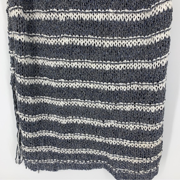 Free People Womens Small Folksong Midnight Striped Fringe Tunic OB475300 - Picture 9 of 12